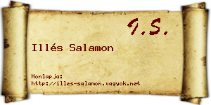Illés Salamon névjegykártya